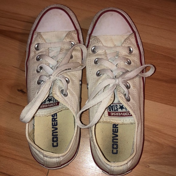 Low Top White Converse Sneakers - Picture 3 of 6